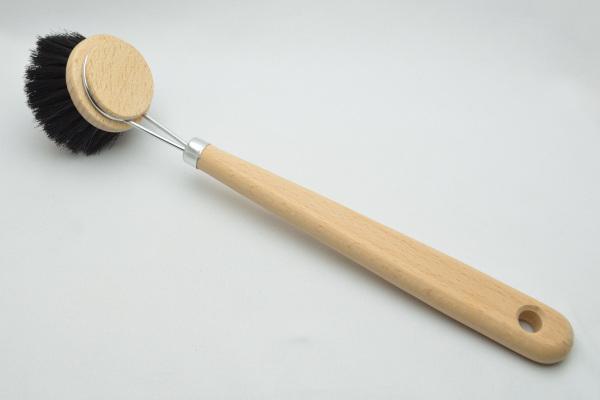 Spülbürste StandardPlus, extra breiter Griff sorgt für sehr guten Halt. Mit schwarzem Rosshaar. Bürstenfabrik Keller in Todtnau. Traditionsunternehmen seit 1869. Qualität Made in Germany.